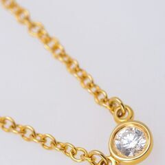 TIFFANY＆CO バイザヤードネックレス ダイヤモンド 750YG 品番t22-58の画像