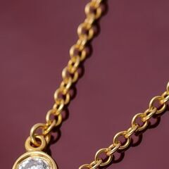 TIFFANY＆CO バイザヤードネックレス ダイヤモンド 750YG 品番t22-58の画像