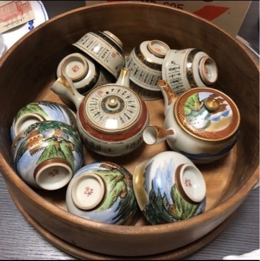 九谷焼 煎茶道具 急須 湯呑み 2セット 全14個  おまとめ価格 送料込み