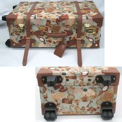 ハピタス ユーラシアトランク キャリケース 38L アンティークミント H0014-58 ミニバッグ付　ブルー グリーン系 ☆ PayPay(ペイペイ)決済可能 ☆ 札幌市 豊平区 平岸の画像