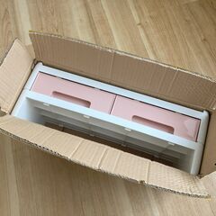 新品★モニタースタンド★引出し付（ピンク）の画像
