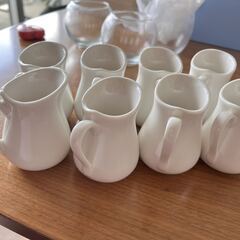 無料!! 取手付きミルクピッチャー x 8