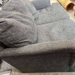 ふかふかソファ グレー 2人掛け フェザー ◇ しげん屋の画像