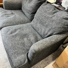 ふかふかソファ グレー 2人掛け フェザー ◇ しげん屋の画像
