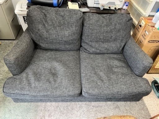 ふかふかソファ グレー 2人掛け フェザー ◇ しげん屋