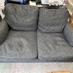 ふかふかソファ グレー 2人掛け フェザー ◇ しげん屋