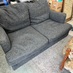 ふかふかソファ グレー 2人掛け フェザー ◇ しげん屋の画像