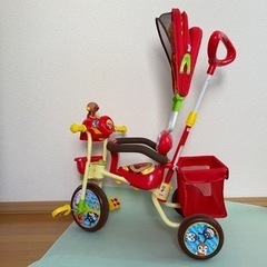 【美品】アンパンマン 三輪車　デラックス２