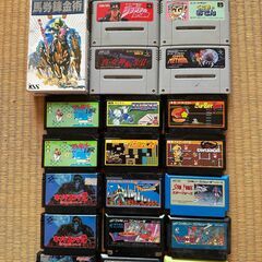 ファミコンソフト13種（15本）+スーパ－ファミコンソフト7種　計22本の画像