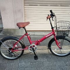 advance[アドバンス]20吋 折り畳み自転車 外装6段/レッドxブラック