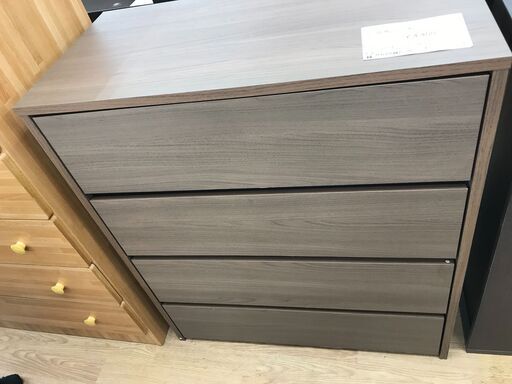 ★ジモティ割あり★  チェスト 茶 H90×W79×D40 クリーニング済み KJ2357