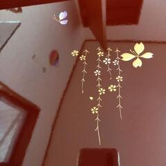 両取っ手付き　蝶が舞う盆の画像