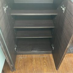 【値下げしました!!】NITORI キッチンカウンター アルミナ2 ニトリ 幅約140cm レンジボード 140CTDBR No.72● ※現金、クレジット、ぺイペイ、スマホ決済対応※の画像