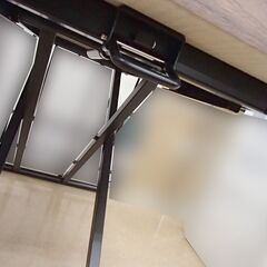 昇降式ダイニングテーブル ブラウン