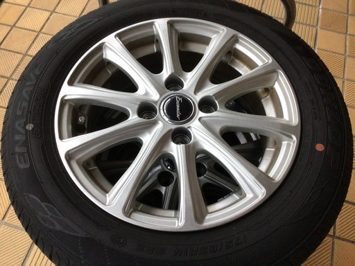 ダンロップ　エナセーブ　ホンダフィット等　175/65-14    バリ山　2021年タイヤアルミ4本セット