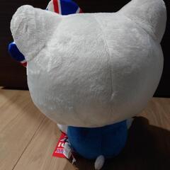 ハローキティ【新品】バスケット付きぬいぐるみ！サンリオ市販品の画像
