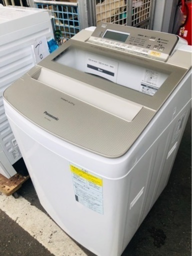福岡市内配送設置無料　Panasonic パナソニック 10．0kg 洗濯乾燥機 エディオンオリジナル シャンパン NA-F10WE6 2018年製　ヒビあり