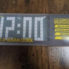 LED アラーム電子時計 ALARM CLOCK LED-002WH 26x10x6 loft 定価5500円 7/23までの画像