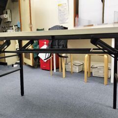 折りたたみ机 ５台 幅120cm、奥行き45cm、高さ69cmの画像