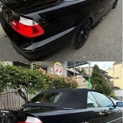 【BMW E46】330Ci カブリオレ Mスポーツ ・後期型・本革シート・内装ベージュ・社外ナビ・Bluetooth・ETC・ローダウン　　の画像