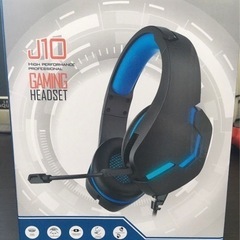 (新品　未使用) ブルーに光るヘッドセットの画像