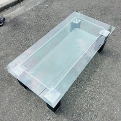 激安早い者勝ち✨　美品！ニトリガラステーブル140BK おしゃれ...