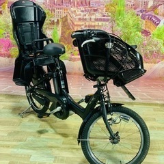 ❹ 5477子供乗せ電動アシスト自転車ブリヂストン3人乗り対応2...