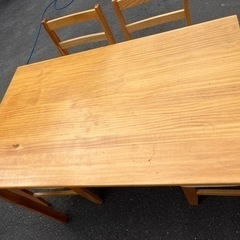 ダイニングテーブル 横幅118cm 奥行73cm 高さ73cm 椅子4脚の画像