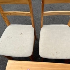 ダイニングテーブル 横幅118cm 奥行73cm 高さ73cm 椅子4脚の画像