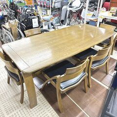 【ジモティ特別価格】家具 ダイニングテーブル 木製 6人掛け 椅子