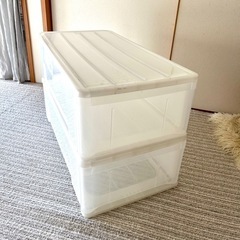 押入れ用　収納ケース　ホワイトの画像