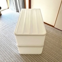 押入れ用　収納ケース　ホワイトの画像