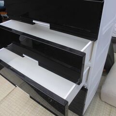 JM17462)7段収納ケース/衣類収納 フィッツプラス プレミアム 幅：約75cm 高さ：約143cm 奥行：約40.5cm 中古品【取りに来られる方限定】の画像