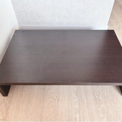 山善　2口IHクッキングヒーター専用台  ダークブラウン　調理台の画像
