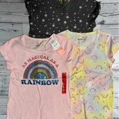 新品⭐️子供服 女の子 キッズ 半袖 Tシャツ 3枚組 コストコ M