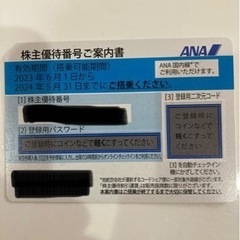 ANA 株主優待番号ご案内書 1枚　株主優待券(送料込み)