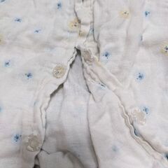 ガーゼ　綿　パジャマ　ダブルガーゼ　前開き　プラスナップ　綿100%　60 70 80の画像