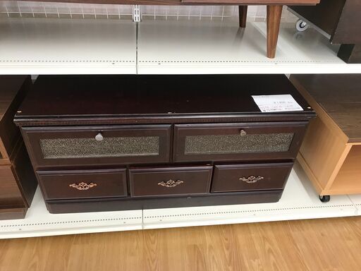 ★ジモティ割あり★  TV台 こげ茶 H46×W96×D40 クリーニング済み KJ2398