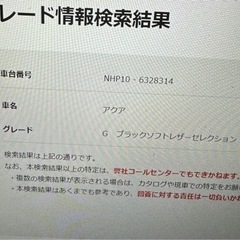 売れました　平成26年　アクア　G  ブラックソフトレザーセレクションの画像