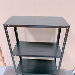543 スチールラック ラック ブラック 黒 家具 事務用品の画像