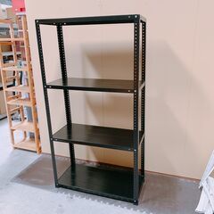 543 スチールラック ラック ブラック 黒 家具 事務用品の画像