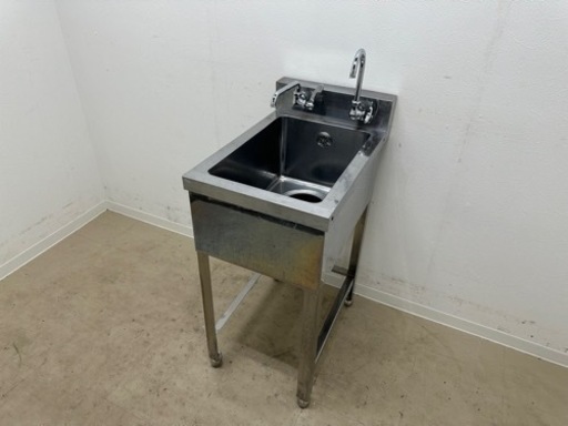 ステンレス　業務用　１槽シンク流し台　蛇口付き　店舗　飲食店　W４００ｘD６００ｘＨ８００ｍｍ