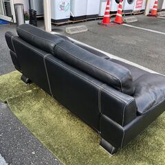 ▼値下げ▼2人掛けソファ 大塚家具 ラブソファ エルエス リュクス 革ブラック色  #R-887C 参考価格498,000円 ソファ そふぁ ?自社配送時?代引き可?※現金、クレジット、スマホ決済対応※【送料に設置込】
