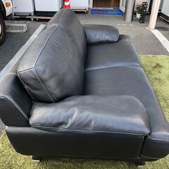 ▼値下げ▼2人掛けソファ 大塚家具 ラブソファ エルエス リュクス 革ブラック色  #R-887C 参考価格498,000円 ソファ そふぁ ?自社配送時?代引き可?※現金、クレジット、スマホ決済対応※【送料に設置込】