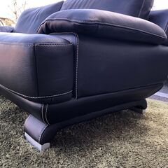 ▼値下げ▼2人掛けソファ 大塚家具 ラブソファ エルエス リュクス 革ブラック色  #R-887C 参考価格498,000円 ソファ そふぁ ?自社配送時?代引き可?※現金、クレジット、スマホ決済対応※【送料に設置込】