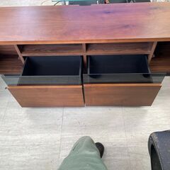 大川家具テレビ台ナズリア 200 170.5cm 国産 完成品 天然木突板 節あり 日本製 （参考価格60000）