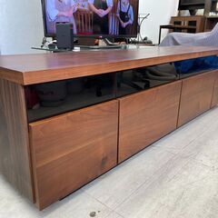 大川家具テレビ台ナズリア 200 170.5cm 国産 完成品 天然木突板 節あり 日本製 （参考価格60000）