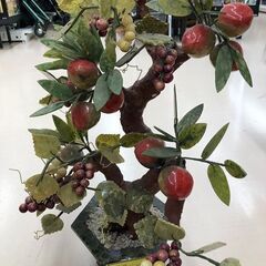 Wa548  桃の木 置物 中国