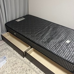 シングルベッド マットレス付きの画像