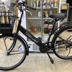 自転車 TURBOLIGHT 26インチ 変速あり ブラック【ユーズドユーズ名古屋天白店】J2678